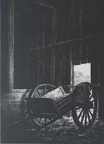 The Old Cart - ALBERT BARKER - lithograph