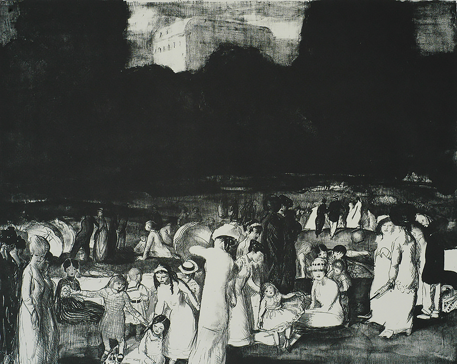 In the Park, Light - GEORGE BELLOWS - lithograph