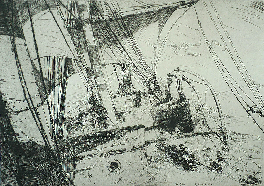 The Gale - ARTHUR BRISCOE - etching