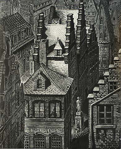 Architecture and Nostalgia, #6 - VICTOR DELHEZ - wood engraving