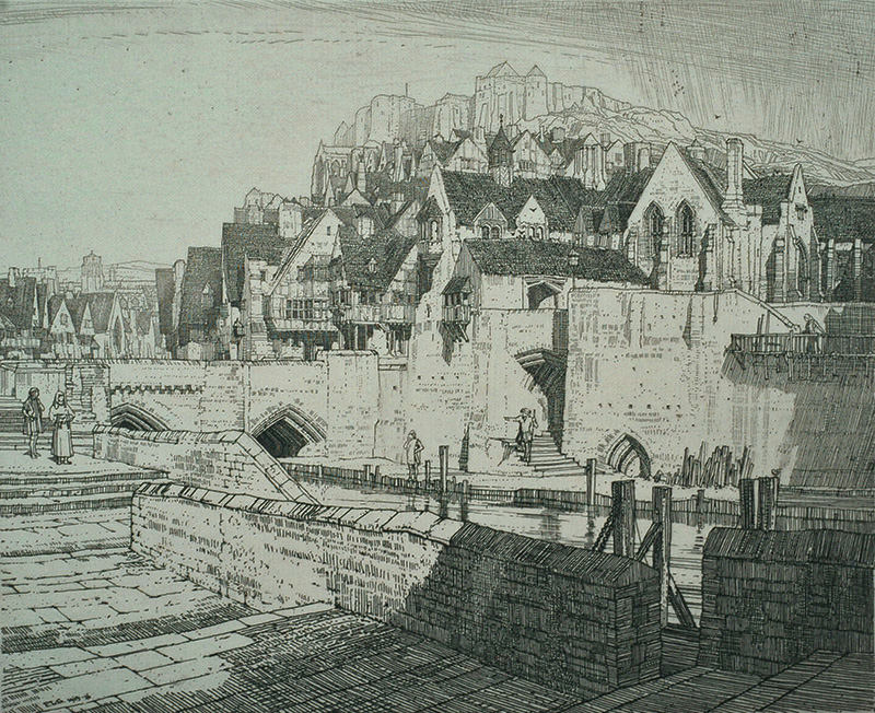 The Quay - FREDERICK L. GRIGGS - etching