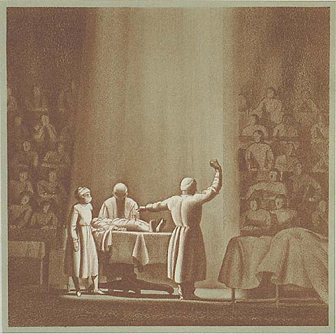 The Clinic - ROCKWELL KENT - lithograph printed with a tint stone