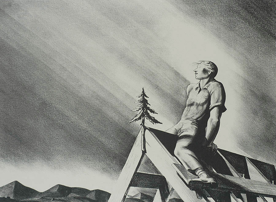 Roof Tree - ROCKWELL KENT - lithograph