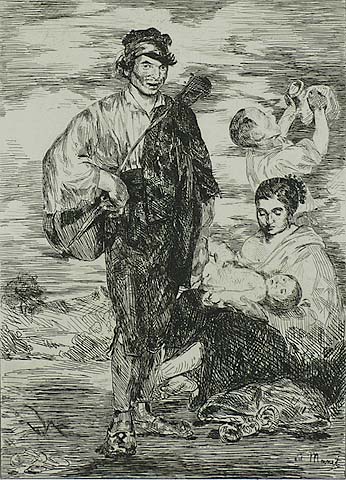 Les Gitanos (The Gypsies) - EDOUARD MANET - etching