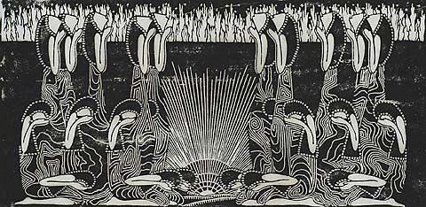 Symbolic Figures - GERTRAUD B. REINBERGER - woodcut