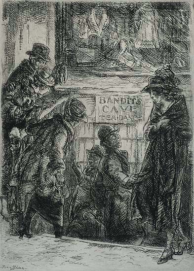 Bandit's Cave - JOHN SLOAN - etching