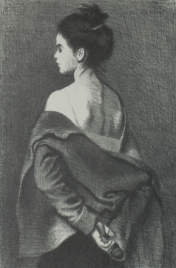 The Model - RAPHAEL SOYER - lithograph