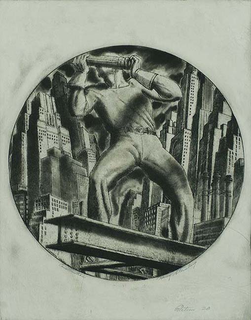 Construction - HARRY STERNBERG - etching and aquatint