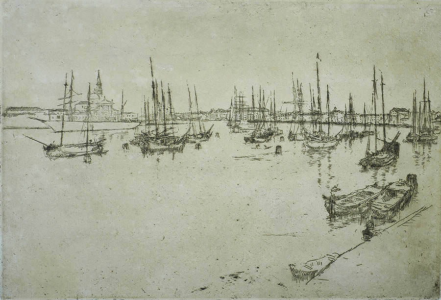 San Giorgio - JAMES A. MCNEILL WHISTLER - etching and drypoint
