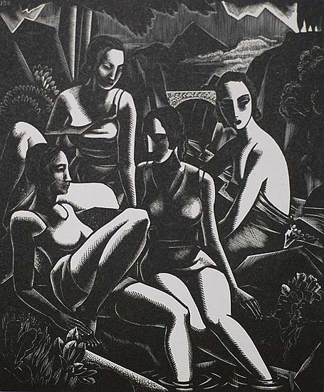 Composition - JOHN BUCKLAND-WRIGHT - wood engraving