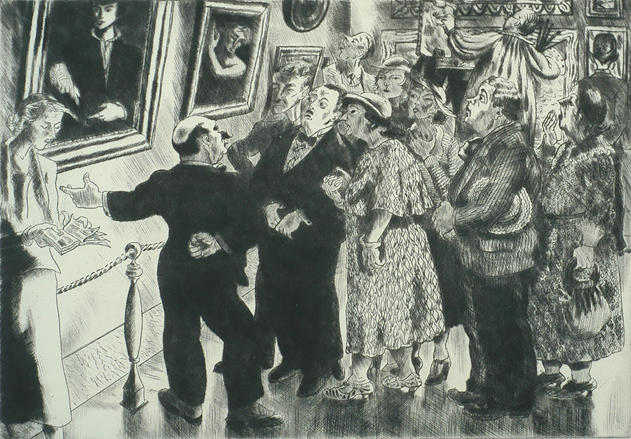 Aesthetic Pleasure - PEGGY BACON - drypoint