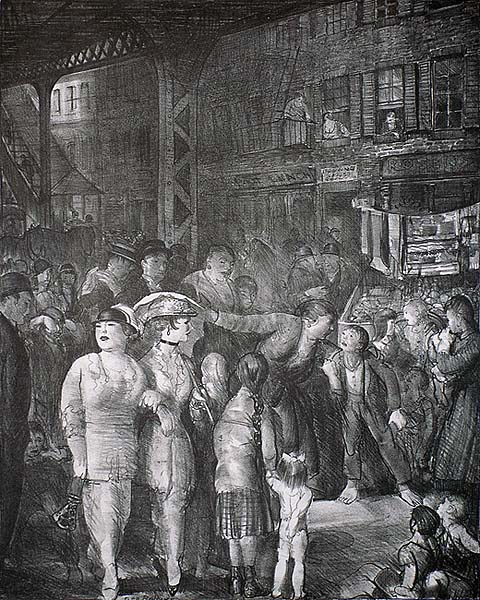 The Street - GEORGE BELLOWS - lithograph