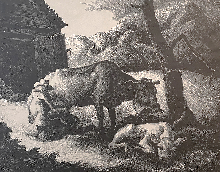 White Calf - THOMAS HART BENTON - lithograph
