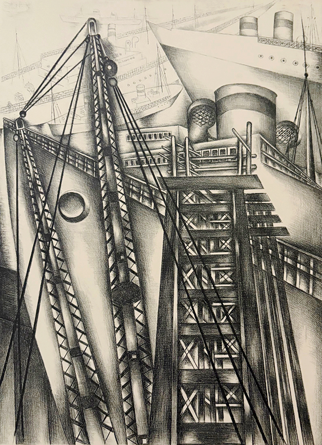 Harbor II - JOLAN GROSS-BETTELHEIM - lithograph