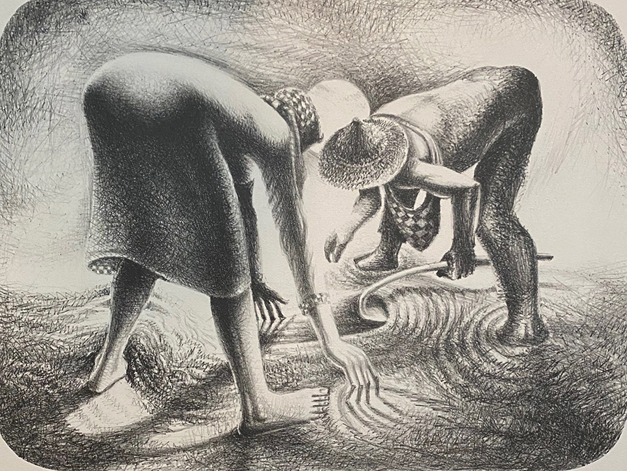 The Seed - JOHN BIGGERS - lithograph