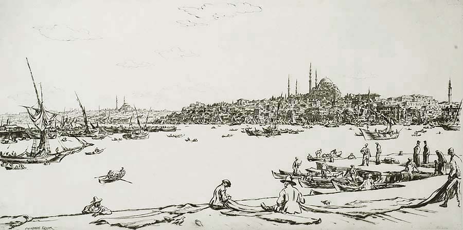 Constantinople - MUIRHEAD BONE - drypoint
