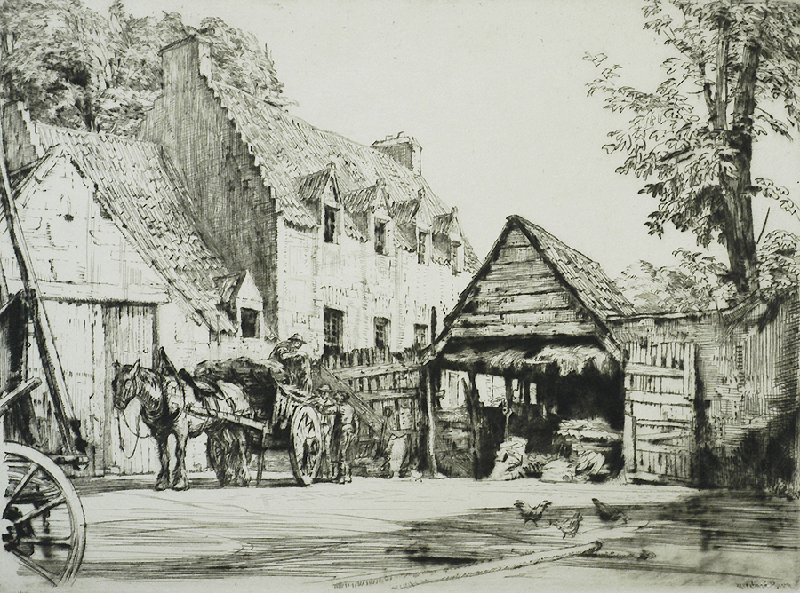 The Old Palace, Culross - MUIRHEAD BONE - drypoint