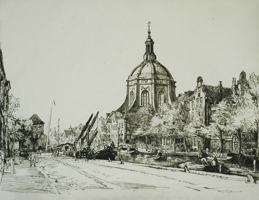 Leyden (Leiden) - MUIRHEAD BONE - drypoint
