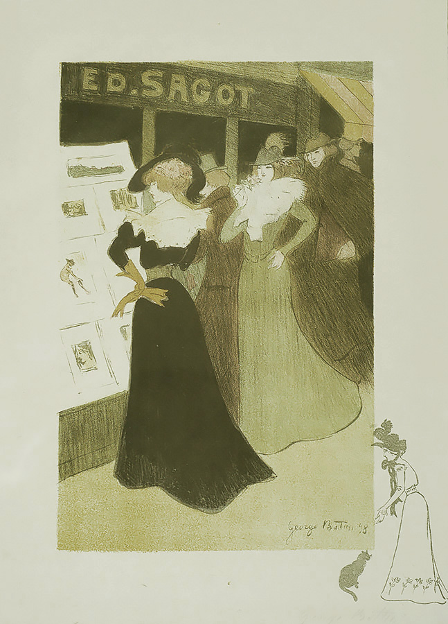 Sagot's Gallery (Adresse Sagot, or, La Vitrine Sagot) - GEORGE BOTTINI - lithograph printed in colors