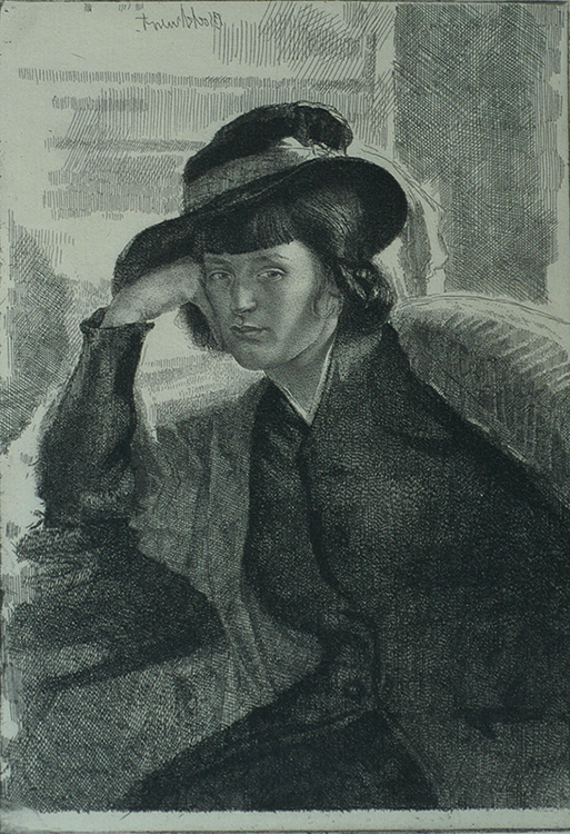 Une Dacquoise (Anais) - GERALD BROCKHURST - etching