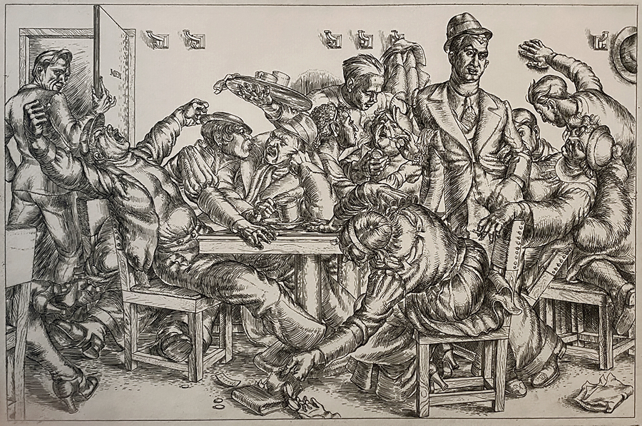 Stewart's - PAUL CADMUS - etching
