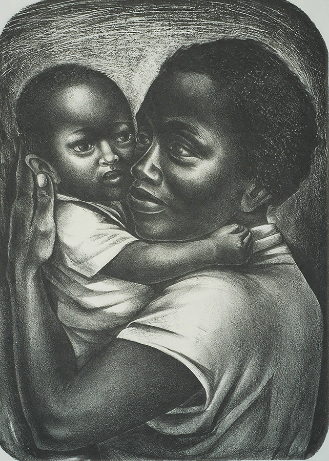 Black Maternity - ELIZABETH CATLETT - lithograph