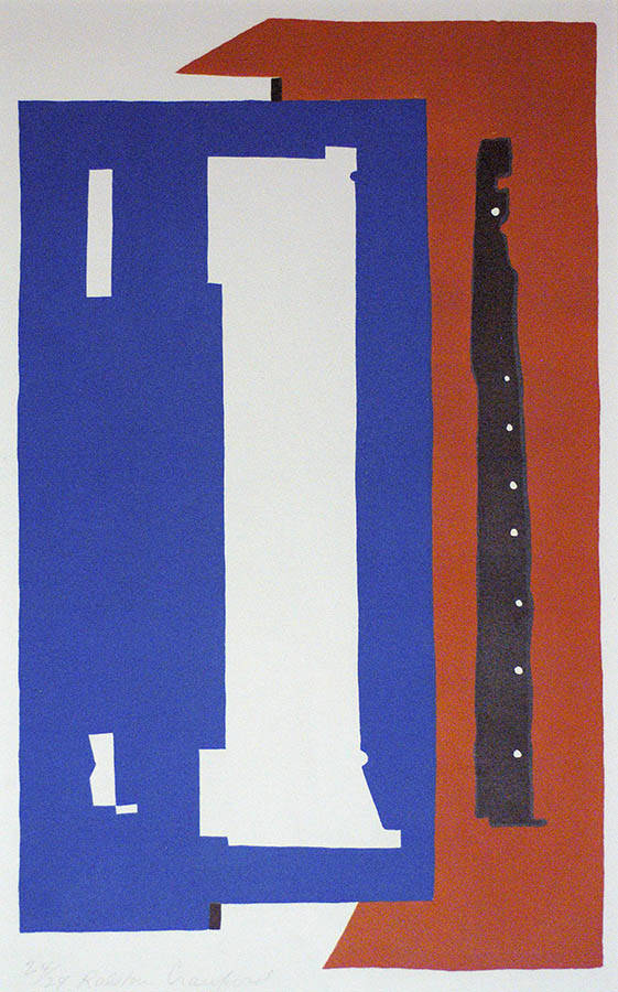 Third Avenue Elevated #2 - RALSTON  CRAWFORD - lithograph printed in colors