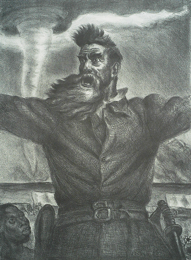 John Brown - JOHN STEUART CURRY - lithograph
