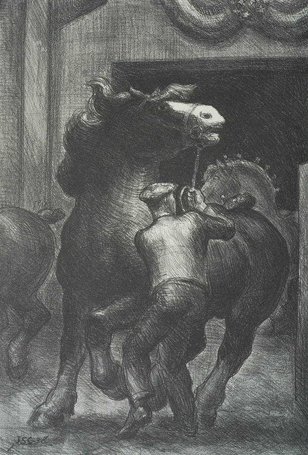 Prize Stallions - JOHN STEUART CURRY - lithograph