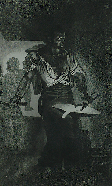 The Blacksmith (Un Forgeron) - EUGENE DELACROIX - etching and aquatint
