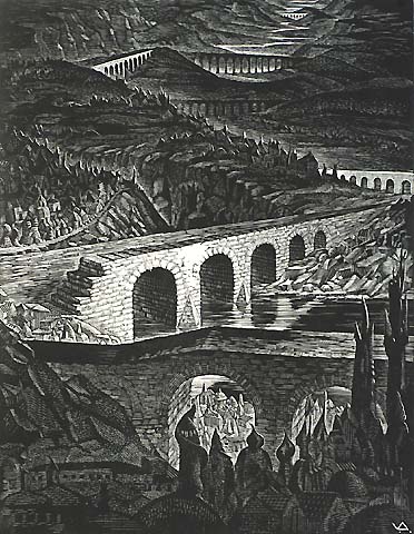 Architecture and Nostalgia, #9 - VICTOR DELHEZ - wood engraving