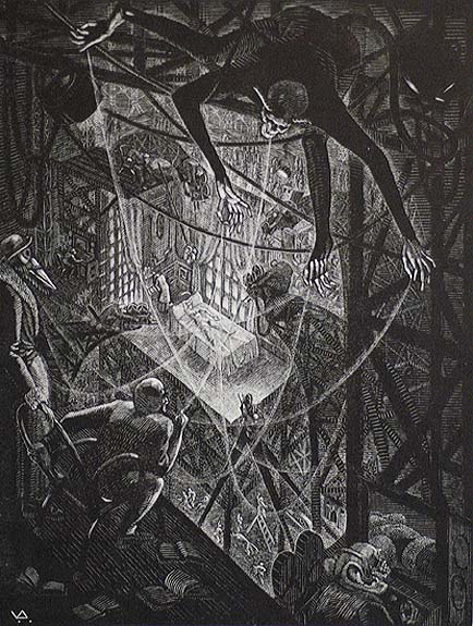 The Seventh Veil (De Zevende Sluier) - VICTOR DELHEZ - wood engraving