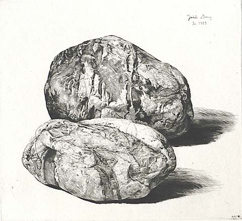 Persian Stones - JAKOB DEMUS - diamond drypoint