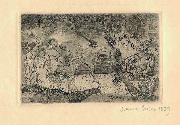 Bal Fantastique (The Fantastic Ball) - JAMES ENSOR - etching and roulette work