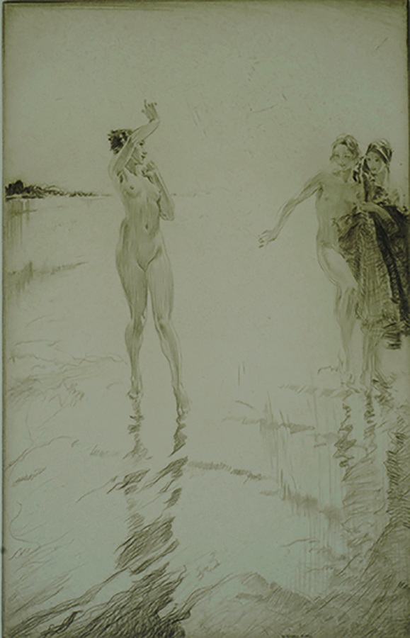 Eve - WILLIAM RUSSELL FLINT - etching and drypoint
