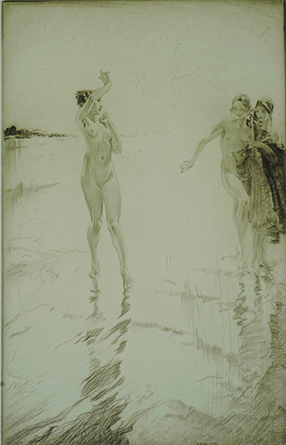 Gleaming Sands - WILLIAM RUSSELL FLINT - drypoint