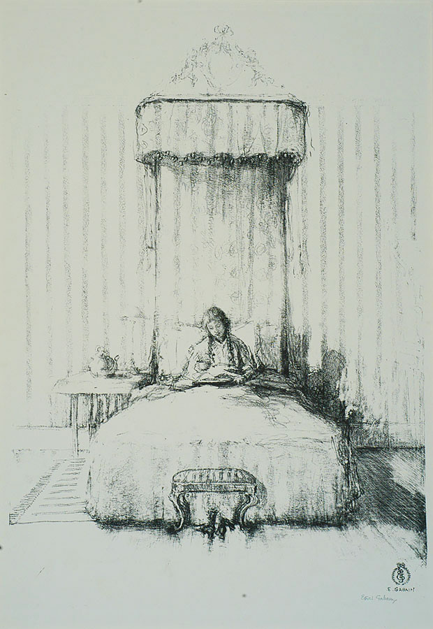 Le Petit Déjeuner - ETHEL GABAIN - lithograph