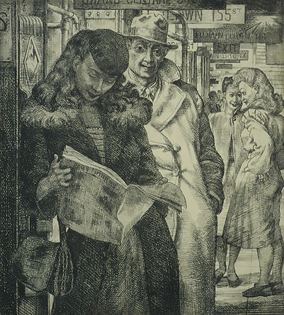 Express Stop - DOUGLAS GORSLINE - etching
