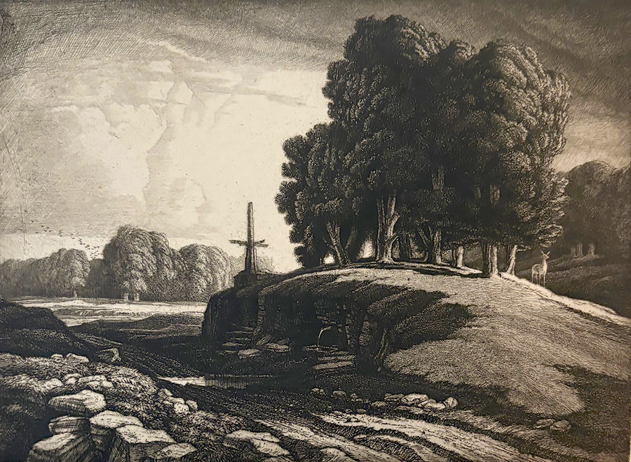 The Cross Hands - FREDERICK L. GRIGGS - etching