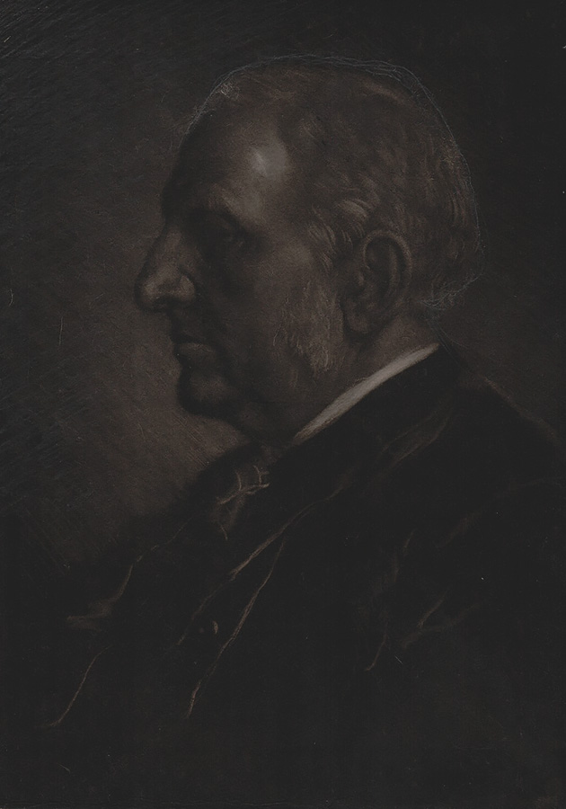 Portrait of Sir Seymour Haden - ALPHONSE LEGROS - mezzotint (with additions in pencil by Legros)
