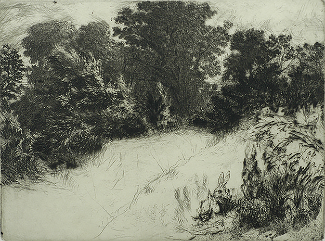 Combe Bottom - SEYMOUR HADEN - etching and drypoint