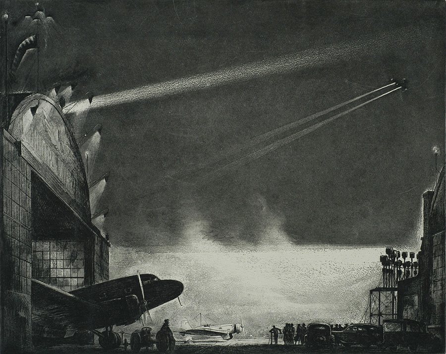 Airport - WILLIAM HEASLIP - etching and aquatint