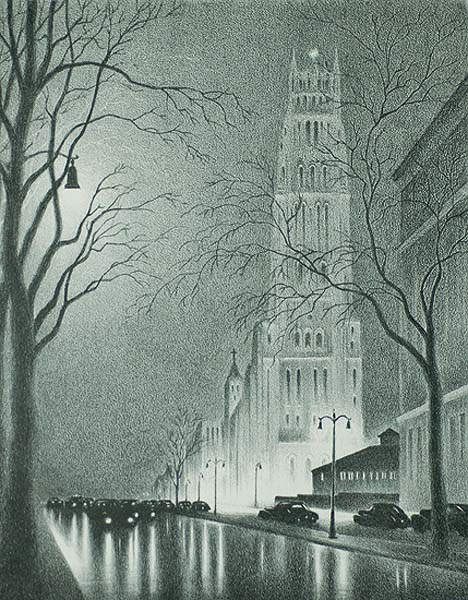 Riverside Church (New York) - ELLISON HOOVER - lithograph