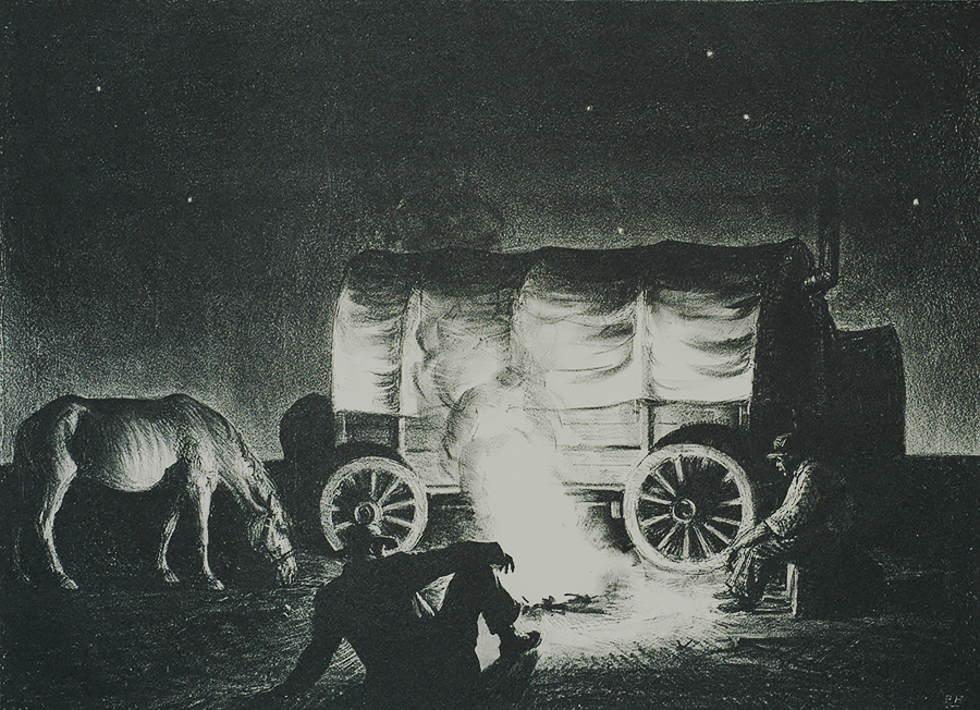 Texas Nomads - PETER HURD - lithograph