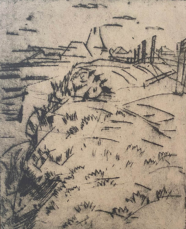 Landscape - JAN  JORDENS - drypoint and etching