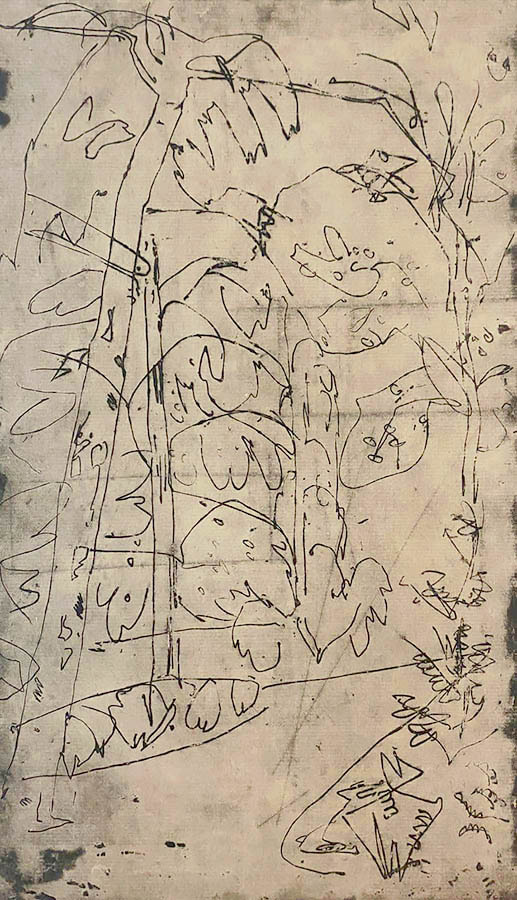 Modernist Forest Scene - JAN  JORDENS - etching