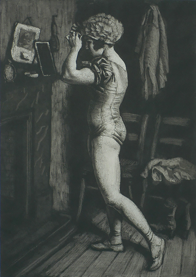 Circus Dressing Room - LAURA KNIGHT - etching and aquatint