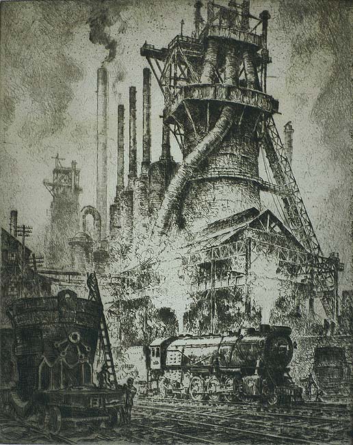 Steel Castles - OTTO KUHLER - etching