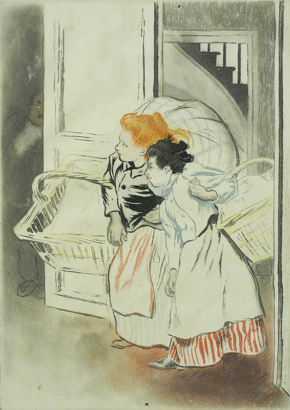 The Laundresses (Les Blanchchisseuses) - LOUIS LEGRAND - etching and aquatint printed in colors