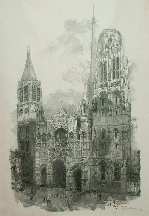 La Cathédrale de Rouen - AUGUSTE LEPERE - wood engraving